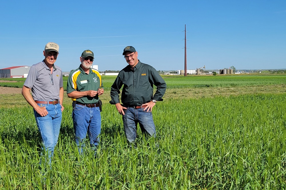 The president participated in a dryland crops tour in Williston.