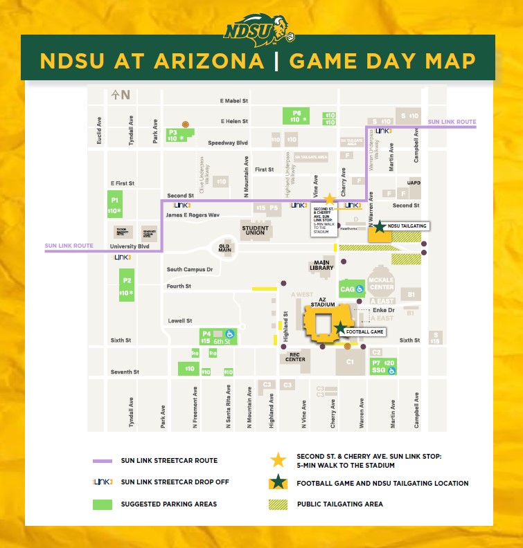 Photo: NDSU at Arizona | Game Day Map