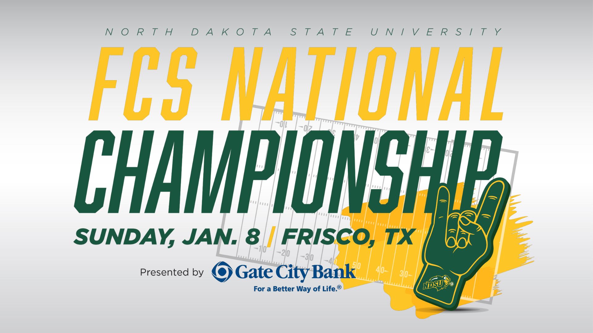 FCS National Championship | Sunday, January 8th | Frisco, TX | Presented by Gate City Bank