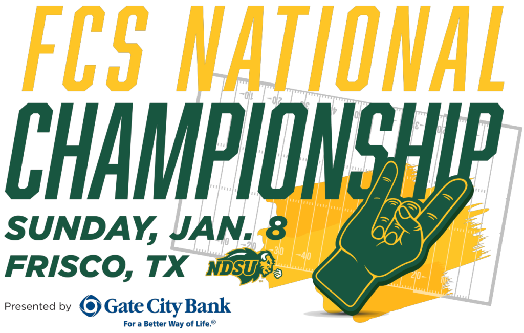 FCS National Championship | Sunday, January 8th | Frisco, TX | Presented by Gate City Bank