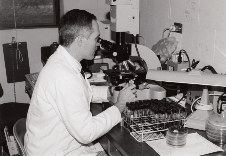 Peter Iwen in a research laboratory