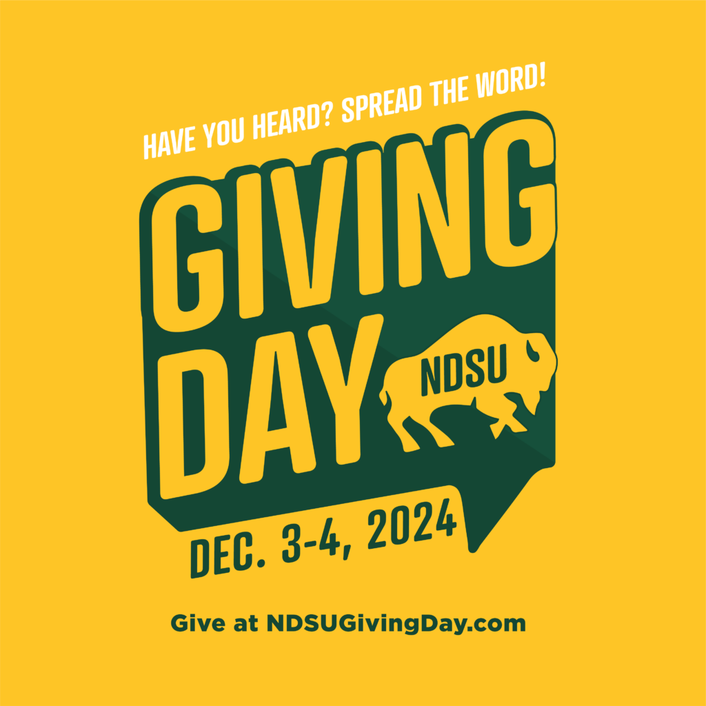 Graphic: Have you Heard? Spread the Word! | NDSU Giving Day | Dec. 3-4, 2024