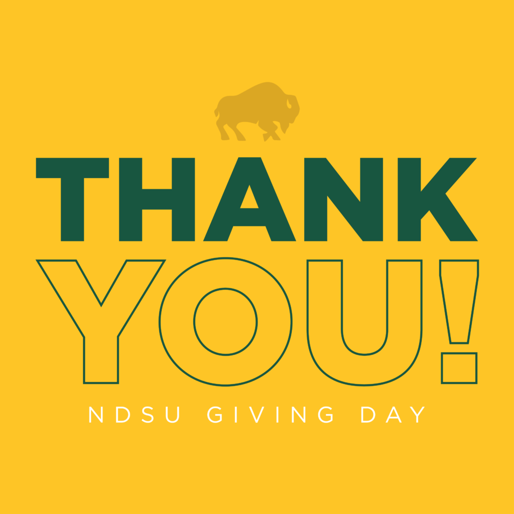 Graphic: THANK YOU! | NDSU Giving Day