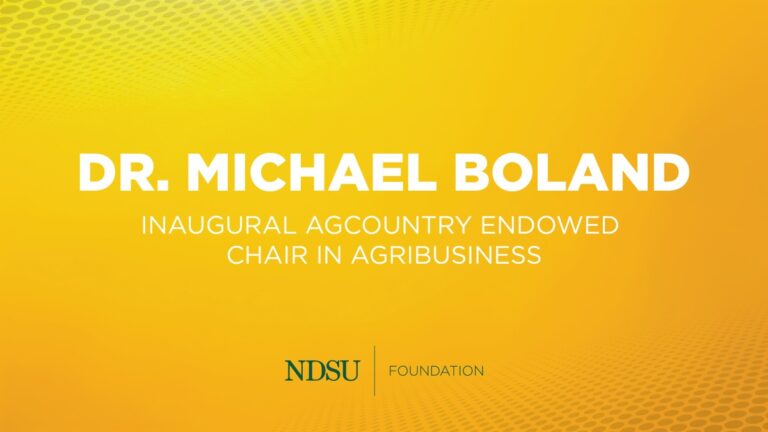 NDSU Announces Dr. Michael Boland as Inaugural AgCountry Endowed Chair in Agribusiness