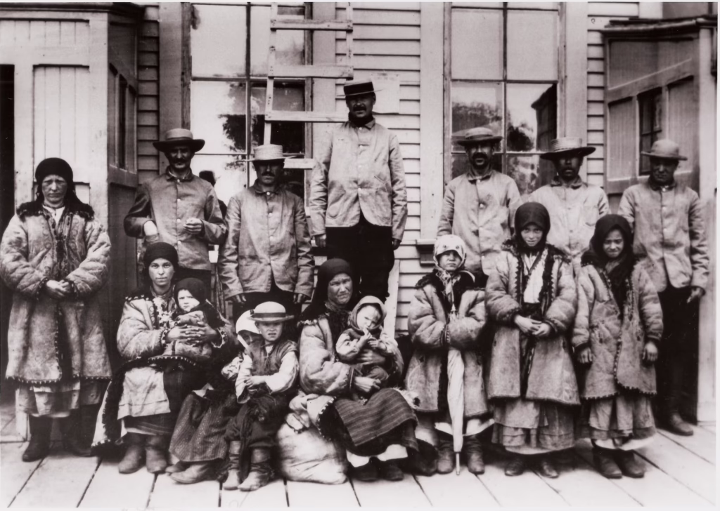 A photo of a group of Ukrainians in Bismarck, North Dakota in the late 1800s.