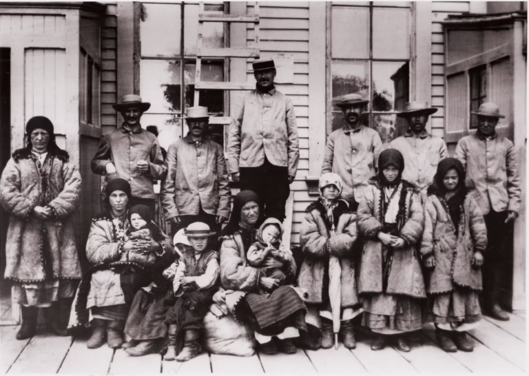 A photo of a group of Ukrainians in Bismarck, North Dakota in the late 1800s.