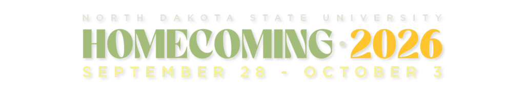 North Dakota State University Homecoming 2026 takes place from September 29 to October 3.