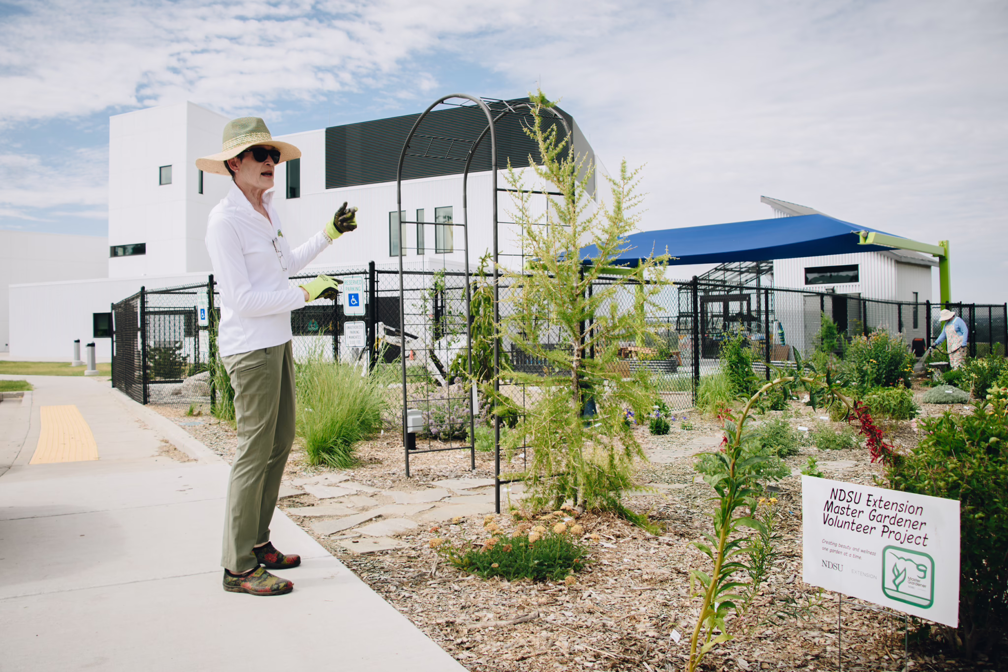 Master Gardener Connie Sprynczynatyk at the North Dakota Gateway to Science in Bismarck.